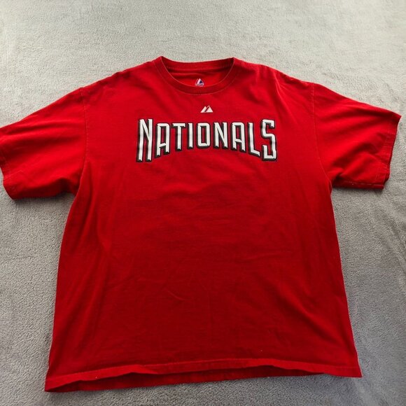 Washington Nationals Strasburg #37 T-Shirt XL Red Graphic Tee - Picture 10 of 11